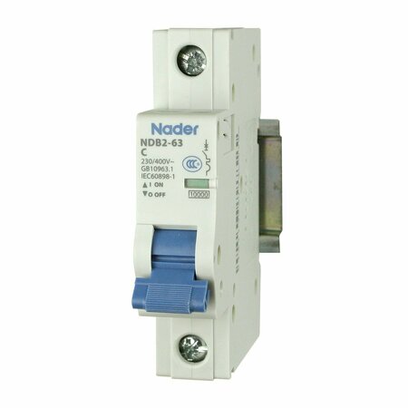 ASI Circuit Breaker, NDB2 Series 2A, 1 Pole, 240V AC, C Curve NDB2-63C2-1